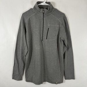 Tasc Bamboo Performance 1/4 Zip Pullover Mens Medium Gray Heather Athletic